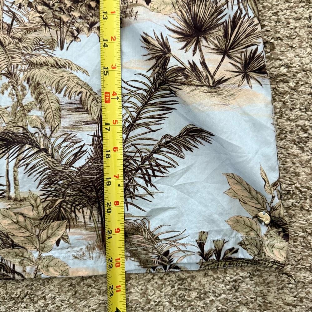 Marc Cain made in Europe tropical vacation botanical palm tree blouse cotton - Picture 15 of 15